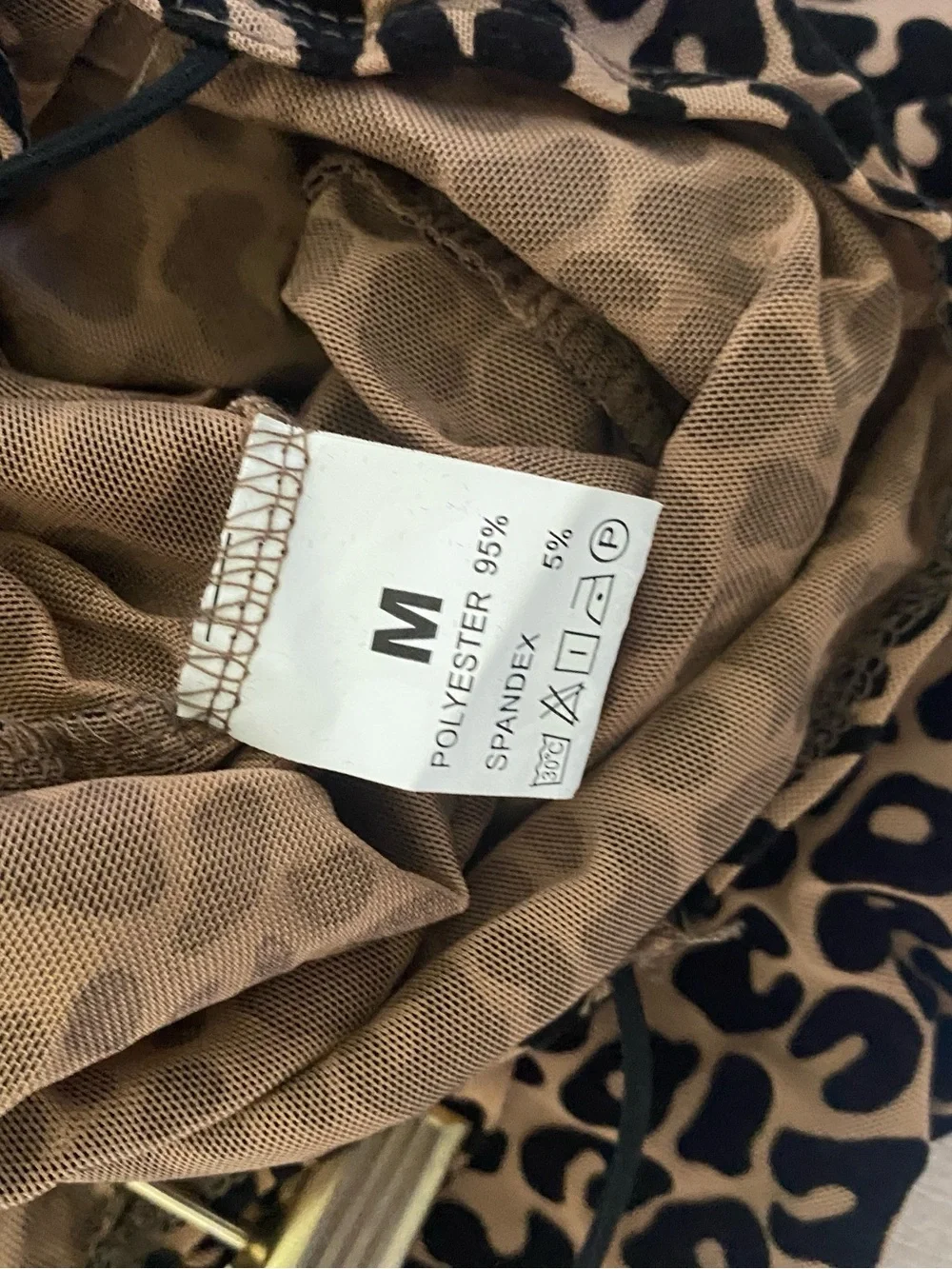 BROWN SHEER LEOPARD VELVET JUMPSUIT